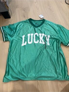 Target Green "LUCKY" Short Sleeve Jersey